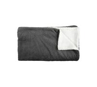 Plaid Ultra Doux 140x200cm Imitation Fourrure Texturée Grise et Sherpa