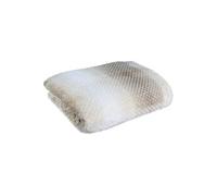 Plaid Ultra Doux 150x200cm Nid d'Abeille Dégradé Taupe Blanc - GAYA - ALTOBUY Beige G