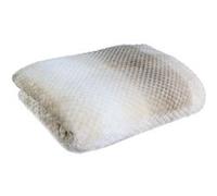 Plaid Ultra Doux 150x200cm Nid d'Abeille Dégradé Taupe Blanc - GAYA - ALTOBUY Beige G