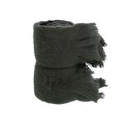 Plaid Uni à Franges "Glen" 130x180cm Anthracite G