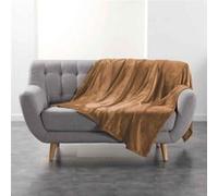 Plaid Uni en Flanelle Flanou 180x220cm Camel