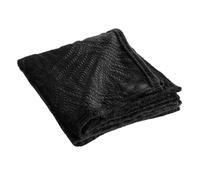 Douceur d'Intérieur – Plaid Nelia – Flanelle relief unie – 125 x 150 cm – Noir