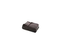 Plaid uni gris foncï¿½ - Flanel - L 150 x l 125 cm