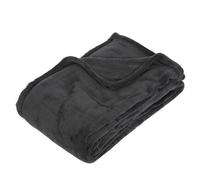 Plaid Uni Microfibre "Kiesa" 130x180cm Gris Foncé