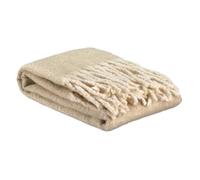 Vivaraise Plaid Isabel uni en coton recyclé Naturel 130 x 160 cm