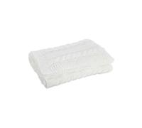 Plaid Uni Tricoté Twist 130x180cm Blanc