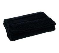 Plaid Uni Tricoté Twist 130x180cm Noir