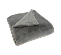 Plaid luxe 130x170 anthracite - - Gris - Polyester