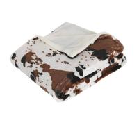 Plaid Microfibre imprimé Peau de Vache 130 x 160 cm - Atmosphera