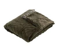 Plaid Victoria kaki 130x170 cm - Amadeus - Vert - Polyester Vert G