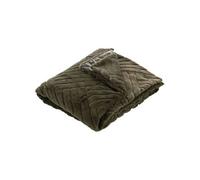 Plaid Victoria kaki 130x170 cm - - Vert - Polyester