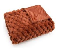 Plaid Victoria terracotta 130x170 cm - Amadeus - Orange - Polyester Orange G