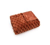 Plaid Victoria terracotta 130x170 cm - - Orange - Polyester
