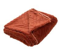 Plaid Victoria terracotta 130x170 cm - Amadeus - Orange - Polyester Orange G