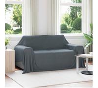 Plaid - VIDAXL - Jeté - Gris foncé - 280 x 210 cm - Toison