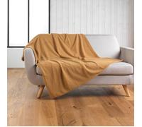 Plaid chaud 125 x 150 cm bouclette unie Wooly Camel
