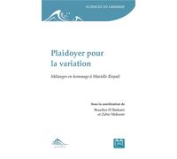 Plaidoyer pour la variation Mélanges en hommage à Marielle Rispail - Bouchra El Barkani - Eme Et Intercommunications - broché - Essai