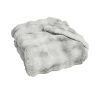 Douceur d'Intérieur Plaid Mounty Hiver chaud Imitation fourrure 125 x 150 cm Gris