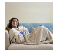 Plaids et chaussettes - Nature & Découvertes : Plaid intégral 2 en 1 polyester recyclé - Beige