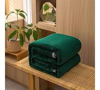 Plaids for Bed Soft Warm Blanket for Winter Green Color Thick Plaid on The Bedspread on Bed (Color : Green Size : 180x200cm) (Green 150x200cm)