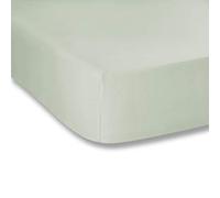Plain Dyed Cotton Percale Green 200TC Fitted Sheet 180 x 200 cm