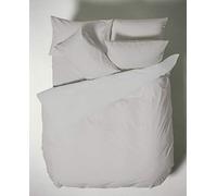 Plain Dyed Cotton Percale Grey Duvet Set 200TC 200 x 220 cm - 50 x 80 cm (2)
