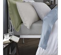 Plain Dyed Dark Grey Drap-Housse 100% Coton Percale 180 x 200 cm