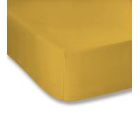 Plain Dyed Mustard Drap-Housse 100% Coton Percale 180 x 200 cm
