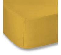 Plain Dyed Mustard Drap Housse 140x200