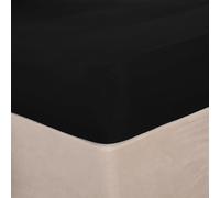 Plaine Dye Lit Drap Super Soft Non Iron Microfibre - Taille Unique - Noir