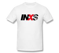 Plaines INXS Rock Band Logo sans Manches t-Shirts pour Homme - Noir - Taille Unique
