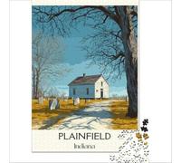 Plainfield Indiana Puzzles 1000 pièces pour Adultes | puzzle après un long trajet une activité relaxante pour le soir pour décompresser complètement à la maison en douceur50x75cm