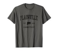 Plainville Connecticut CT Vintage Sports Design Imprimé Noir T-Shirt