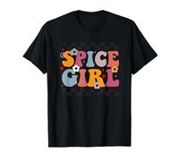 Plaisir à damier floral rétro Spice Girl T-Shirt