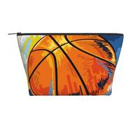 Plaisir de Croquis coloré de Basket-Ball imprimé, Trousse de Toilette Trousse de Maquillage Sac à cosmétiques Trousse de Toilette de Voyage Portable
