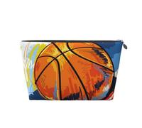 Plaisir de Croquis coloré de Basket-Ball imprimé, Trousse de Toilette Trousse de Maquillage Sac à cosmétiques Trousse de Toilette de Voyage Portable