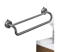 Plaisir de serviettes d'aspiration, racks à double serviette pour la salle de bain,Coupe d'aspiration à deux serviettes en canne | AUCUN SALLE DE BAIN TRÈS POINTES 13.7 AVENU ALUMINIUM LONG PE