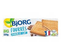 Plaisir gourmand garanti avec les biscuits fourrés au chocolat au lait Bjorg, bio et sans huile de palme, format pratique de 225g - Lot de 3