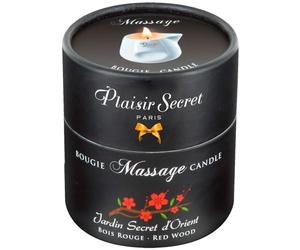 Plaisirs Secrets Bougie de Massage Gourmande Parfum Bois Rouge 80 ml