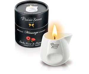 Plaisirs Secrets Bougie de Massage Gourmande Parfum Coquelicot 80 ml