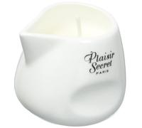 Plaisirs Secrets Bougie de Massage Gourmande Parfum Noix de Coco 80 ml, Blanc
