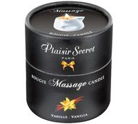 Plaisirs Secrets Bougie de Massage Gourmande Parfum Vanille 80 ml, Noir