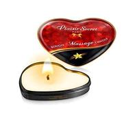 Plaisirs Secrets Mini Bougie de Massage à la Vanille Boîte Cœur 35 ml