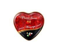 Plaisirs Secrets Mini Bougie de Massage Bubble Gum Boîte Cœur 35 ml