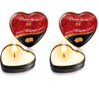Plaisirs Secrets Mini Bougie de Massage Caramel Boîte Cœur 35 ml
