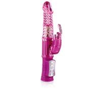Plaisirs Secrets Vibromasseur Rabbit Rose Waterproof avec Billes Rotatives
