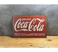 PLAK2L -Plaque Métal Vintage Décorative Coca - 30x20cm