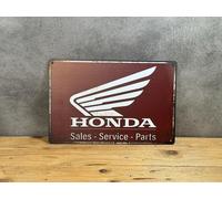 PLAK2L -Plaque Métal Vintage Décorative Honda Moto - 30x20cm