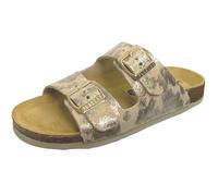 PLAKTON, Beta Leopardo Metal, Femme Mule Beige Brillant - 37 EU