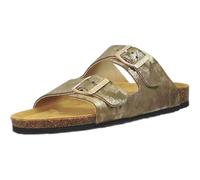 PLAKTON, Beta Leopardo Metal, Femme Mule Kaki métallisé - 40 EU